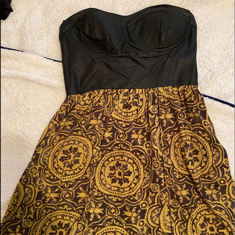 Mustard Seed Strapless Hi-LoDress
